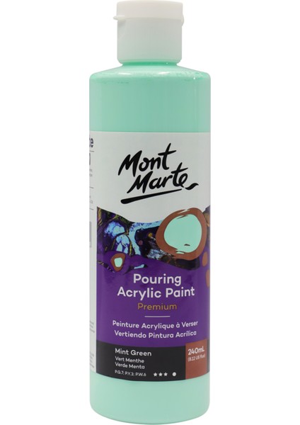 mm Dökme Akrilik Boya Premium 240 ml Mint Green