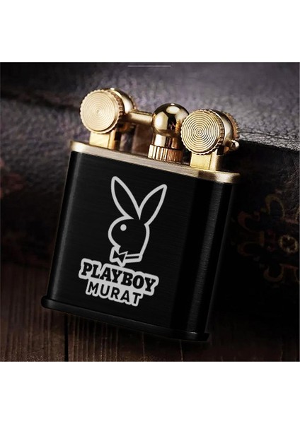 Gazlı Fitilli Çakmak Kişiye Özel Isimli Zorro Çakmak Playboy Tasarımlı