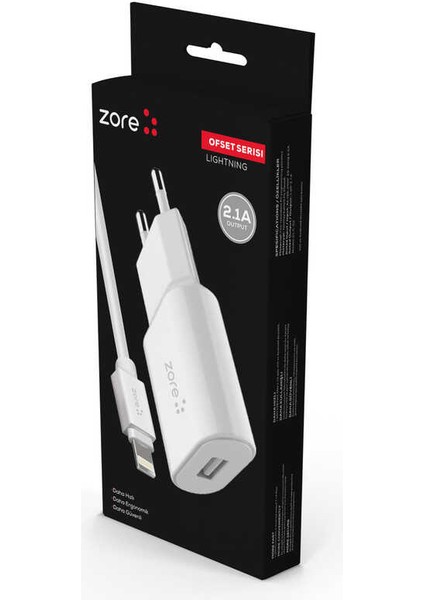 Ofset Serisi Zcs-02 Lightning 2 In 1 Ev Şarj Seti 2.1A