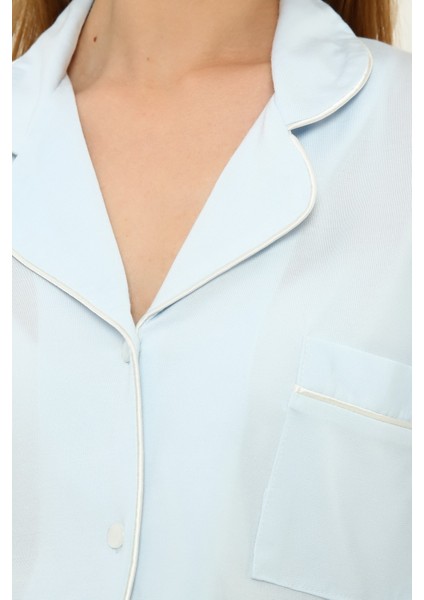 Penye Önden Düğmeli Hamile Lohusa Uzun Kol Pijama Takımı fırsatları