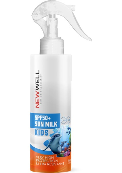 Çocuk Güneş Sütü Yüksek Koruma SPF50+ Jojoba Oil 150 ml