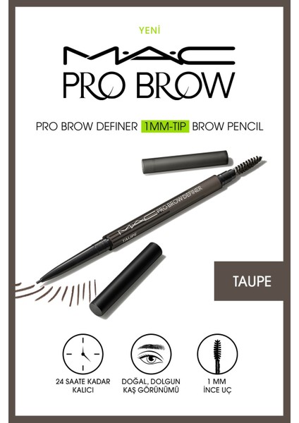 Pro Brow Definer Tip Brow Pencil - Taupe 1 mm