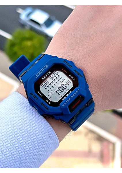 Joefox G-Shock Kasa Beyaz/siyah Digital 5 Atm Suya Dayanıklı 2 Yıl Garantili Spor Kol Saati J-GS04