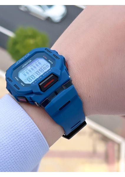 Joefox G-Shock Kasa Beyaz/siyah Digital 5 Atm Suya Dayanıklı 2 Yıl Garantili Spor Kol Saati J-GS04