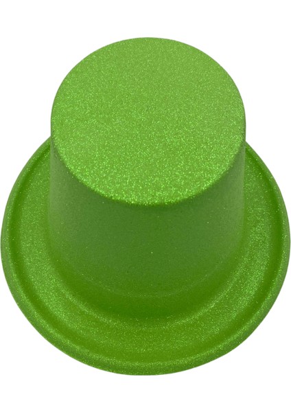 Yeşil Renkli Lazer Olval Simli Şapka 30X10 cm