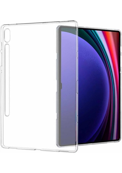 Megafox Teknoloji Samsung Galaxy Tab S9 Plus Uyumlu Tablet Kılıfı Şeffaf Süper Silikon Kapak