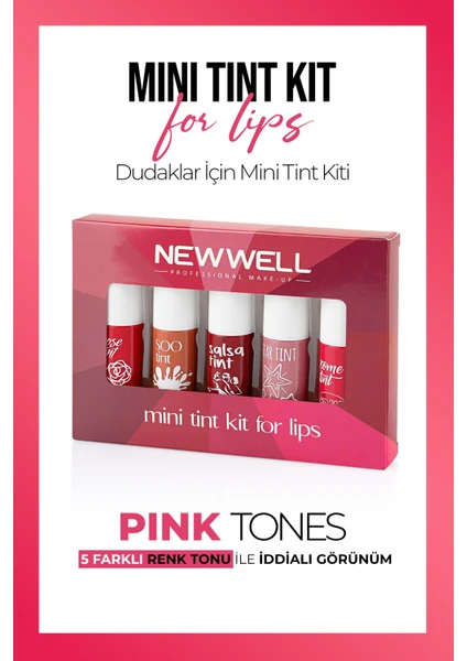 New Well Mini Tint Kit For Lips-Dudaklar Için Mini Tint Kiti