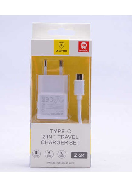 Type-C 2 In 1 Ev Şarj Seti Z-24