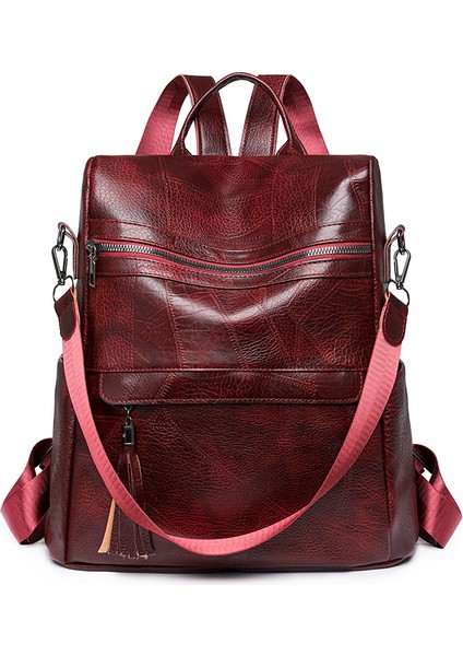 Gündelik Retro Büyük Kapasiteli Sırt Çantası, Şık ve Çok Yönlü Sırt Çantası, Kadın Omuz Taşınabilir Çok Amaçlı Çanta (Yurt Dışından)