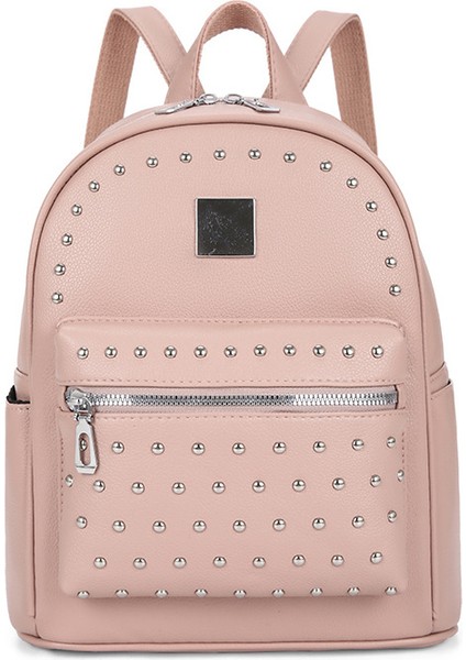 Perçin Sırt Çantası Kadın Sırt Çantası Ingiliz Tarzı Çanta Çok Fonksiyonlu Moda Gezi Sırt Çantası (Yurt Dışından)