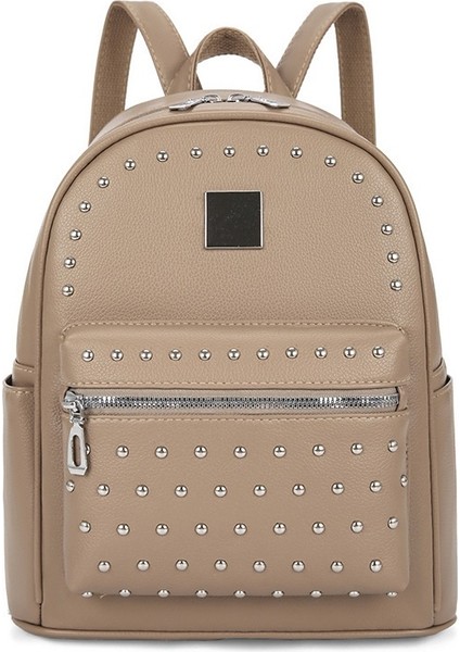 Perçin Sırt Çantası Kadın Sırt Çantası Ingiliz Tarzı Çanta Çok Fonksiyonlu Moda Gezi Sırt Çantası (Yurt Dışından)