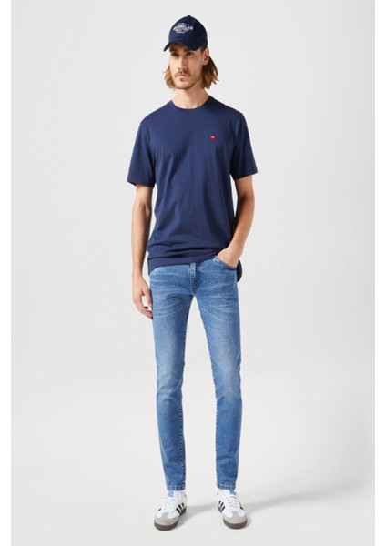 W7NM203877W72 Lacivert Erkek Regular Fit Rahat Kesim Bisiklet Yaka Rahat Tşört fiyatları