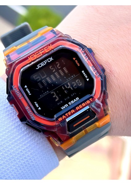 Joefox G-Shock Kasa Çok Renkli Digital 5ATM Suya Dayanıklı 2 Yıl Garantili Spor Kol Saati J-GS06