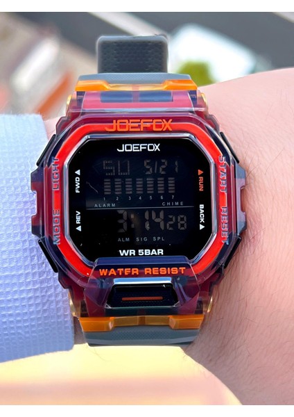 Joefox G-Shock Kasa Çok Renkli Digital 5ATM Suya Dayanıklı 2 Yıl Garantili Spor Kol Saati J-GS06