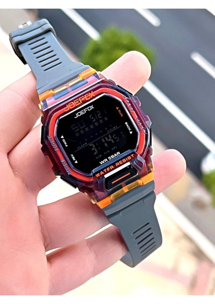 Joefox G-Shock Kasa Çok Renkli Digital 5ATM Suya Dayanıklı 2 Yıl Garantili Spor Kol Saati J-GS06