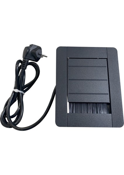 Mat Siyah USB Hızlı Şarj ve Prizli Masa Üstü Mini Priz Seti fiyatları