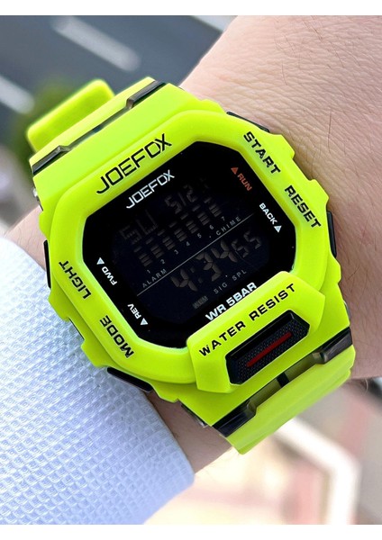 G-Shock Kasa Yeşil/siyah Digital 5 Atm Suya Dayanıklı 2 Yıl Garantili Spor Kol Saati J-GS08