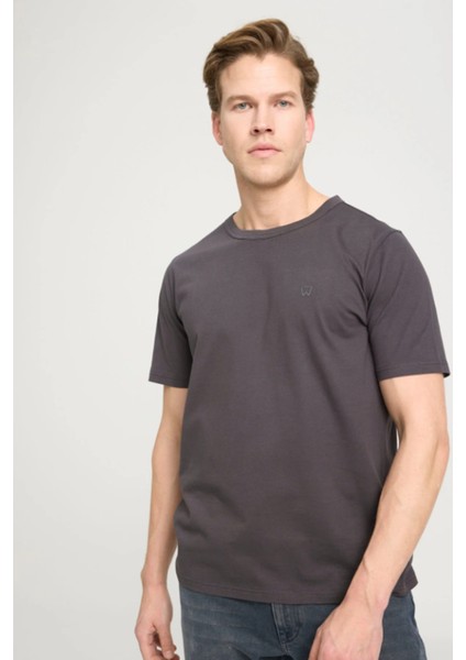W241575003 Antrasit Erkek Regular Fit Normal Kesim Bisiklet Yaka %100 Pamuk Tşört fiyatları