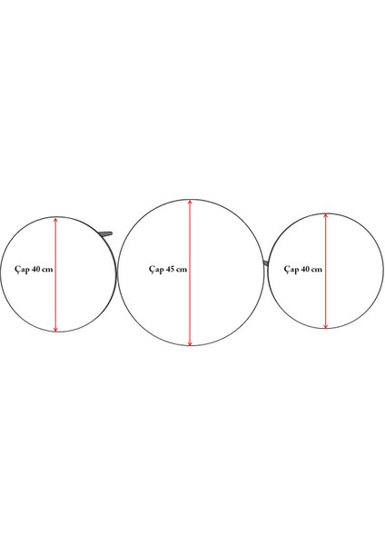 3’lü Yuvarlak Zigon Sehpa Ahşap Ayaklı fırsatları