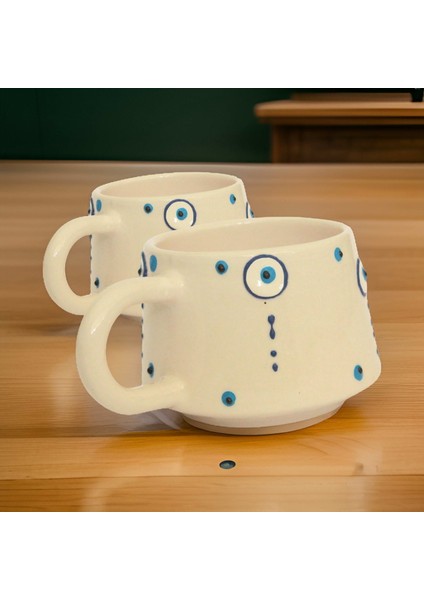 Ilbay Seramik 2 Li Klasik Damla Nazar Kupa Bardak Mug fiyatları