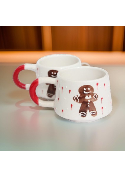 Ilbay Seramik 2 Li Klasik Kurabiye Kupa Bardak Mug
