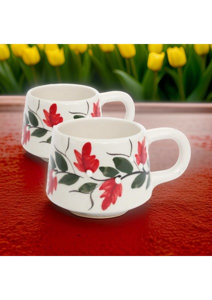 Ilbay Seramik 2 Li Klasik Turuncu Üzüm Bağı Kupa Bardak Mug fiyatları