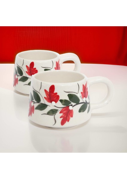 Ilbay Seramik 2 Li Klasik Turuncu Üzüm Bağı Kupa Bardak Mug modelleri