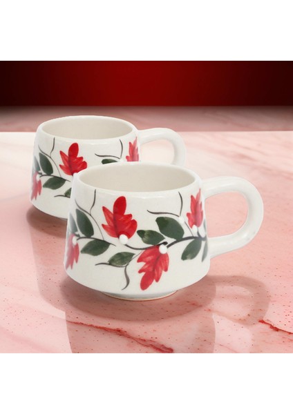 Ilbay Seramik 2 Li Klasik Turuncu Üzüm Bağı Kupa Bardak Mug indirimleri