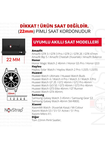 Huawei Watch 3/4/Pro/Buds/Ultimate ile Uyumlu Kordon (22mm) New Lansman Silikon Kumaş Kayış modelleri
