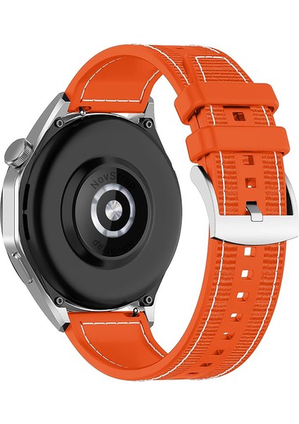 Huawei Watch 3/4/Pro/Buds/Ultimate ile Uyumlu Kordon (22mm) New Lansman Silikon Kumaş Kayış