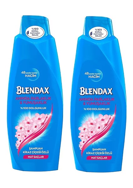 Anında Parlaklık Ve Yumuşaklık Kiraz Çiçeği Özlü Şampuan 500 Ml X 2 Adet
