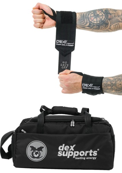 Fitness Sporcu Bilekliği Wrist Wraps Legend+Spor Çantası Xxl Büyük Boy Fitness Spor Çantası Gri