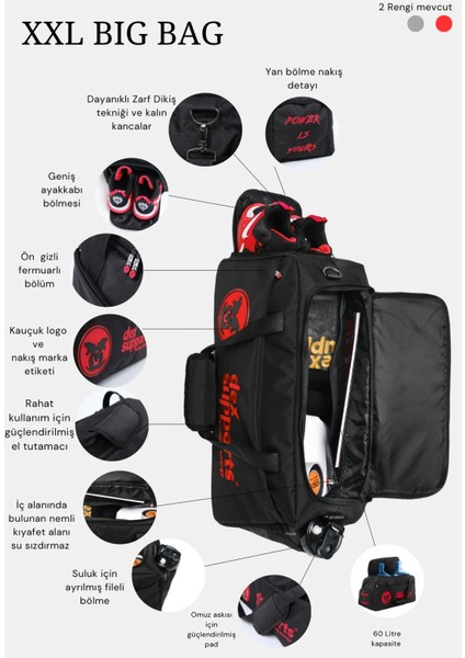 Fitness Sporcu Bilekliği Wrist Wraps Legend+Spor Çantası Xxl Büyük Boy Fitness Spor Çantası Kırmızı modelleri
