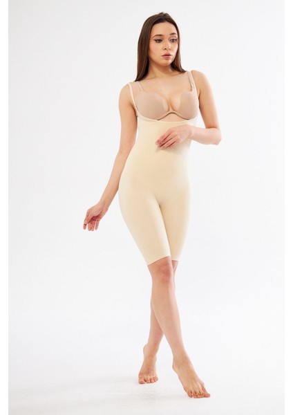 Sıkılaştırıcı Toparlayıcı Ayarlanabilir Askılı Dikişsiz Seamless Göğüs Altı Bodysuit Korse