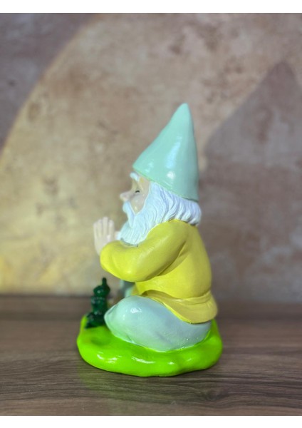 Elleri Birleşik Yogacı Cüce Heykel Bahçe Ev Dekorasyonu Biblo Dekor fiyatları