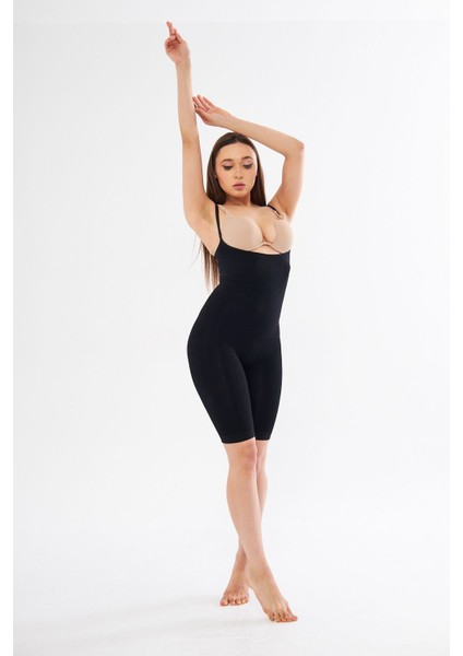 Sıkılaştırıcı Toparlayıcı Ayarlanabilir Askılı Dikişsiz Seamless Göğüs Altı Bodysuit Korse