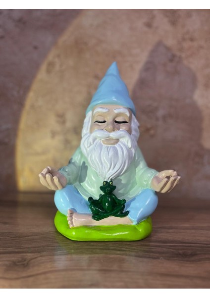 Yogacı Cüce Heykeli Bahçe Ev Dekorasyon Biblo Dekor
