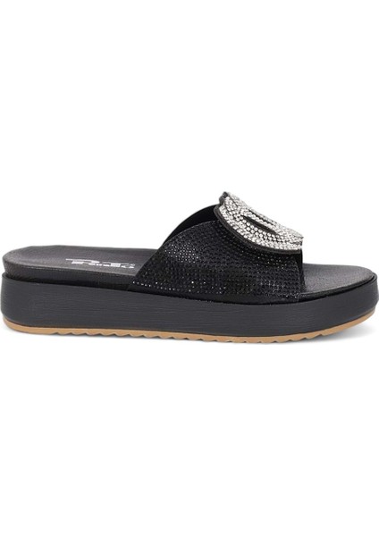 2012-286062 Kadın Abiye ve Ev Içi Anatomik Tabanlı Taşlı Terlik - NKT02012-SIYAH-36 fiyatları