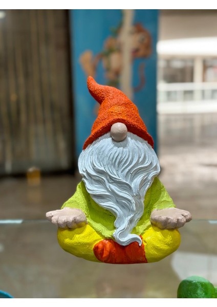 Meditasyon Yapan Cüce Heykeli Ev Dekorasyon Biblo 2 Ledli Mum Dahil fırsatları