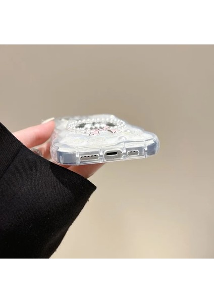 Case iPhone Uyumlu Lüks Tasarımlı 3D Kelebek ve Ayna Detaylı Kılıf