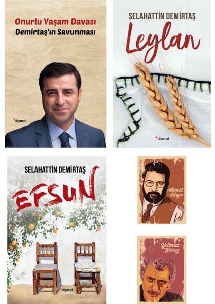 Demirtaş'ın Savunması - Efsun - Leylan - Selahattin Demirtaş 3'lü Set + Not Defteri Seti