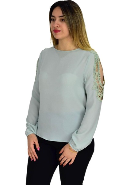 Kadın Kol Güpürlü Bluz RY-17570 fiyatları