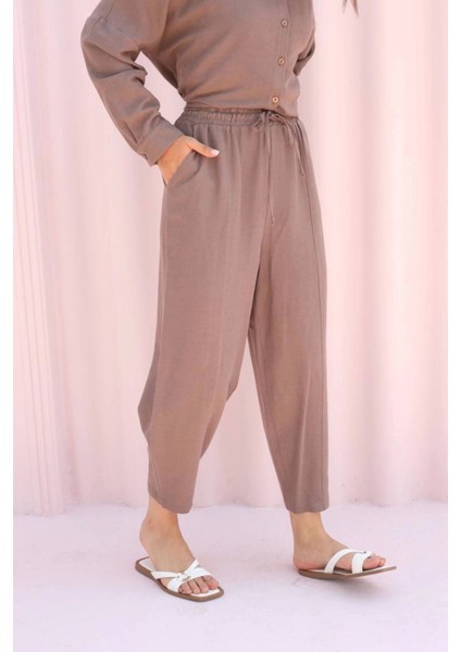 Keten Şalvar %100 Pamuk Baggy Pantolon