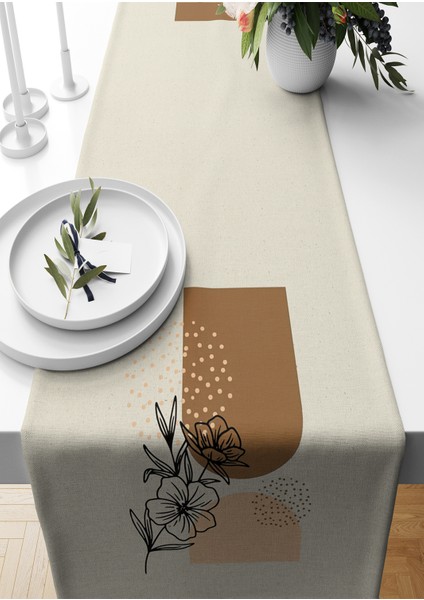 Minimalist Serisi 140X40 cm Dijital Baskılı Runner