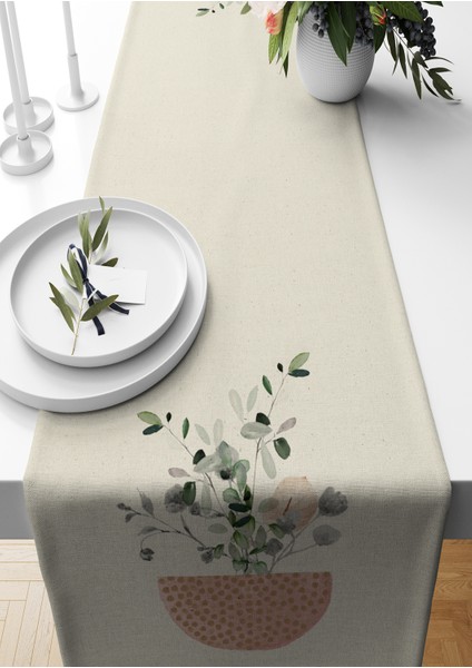 Minimalist Serisi 140X40 cm Dijital Baskılı Runner