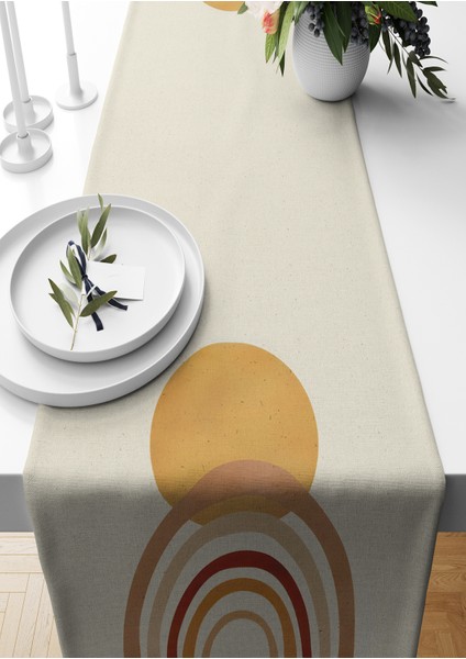 Minimalist Serisi 140X40 cm Dijital Baskılı Runner