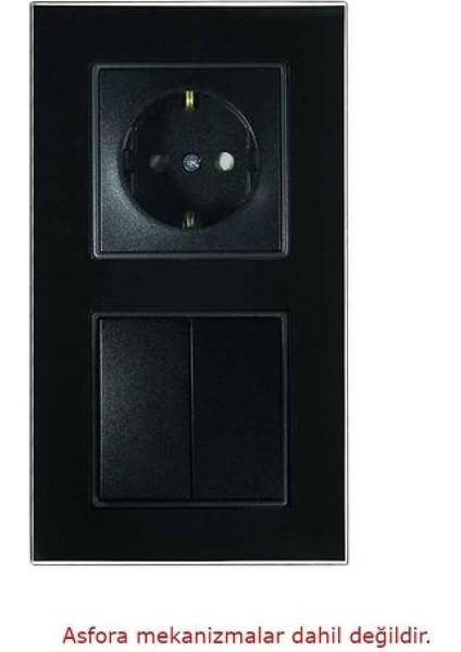 Asfir Schneider Asfora Serisi Parlak Siyah Dikey Ikili Çerçeve APG212-71 Modeli fiyatları