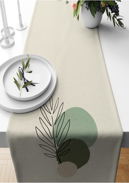 Minimalist Serisi 140X40 cm Dijital Baskılı Runner