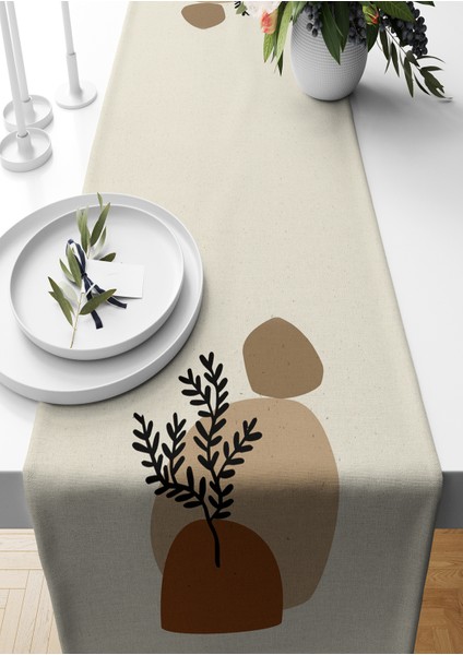 Minimalist Serisi 140X40 cm Dijital Baskılı Runner