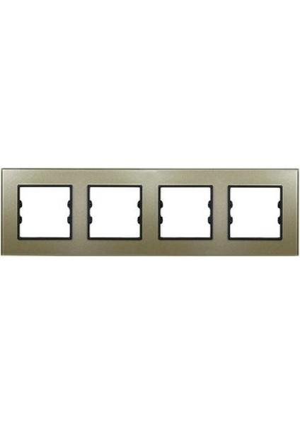 Asfir Schneider Asfora Serisi Alüminyum Onyx Dörtlü Çerçeve ALG304-71 Modeli
